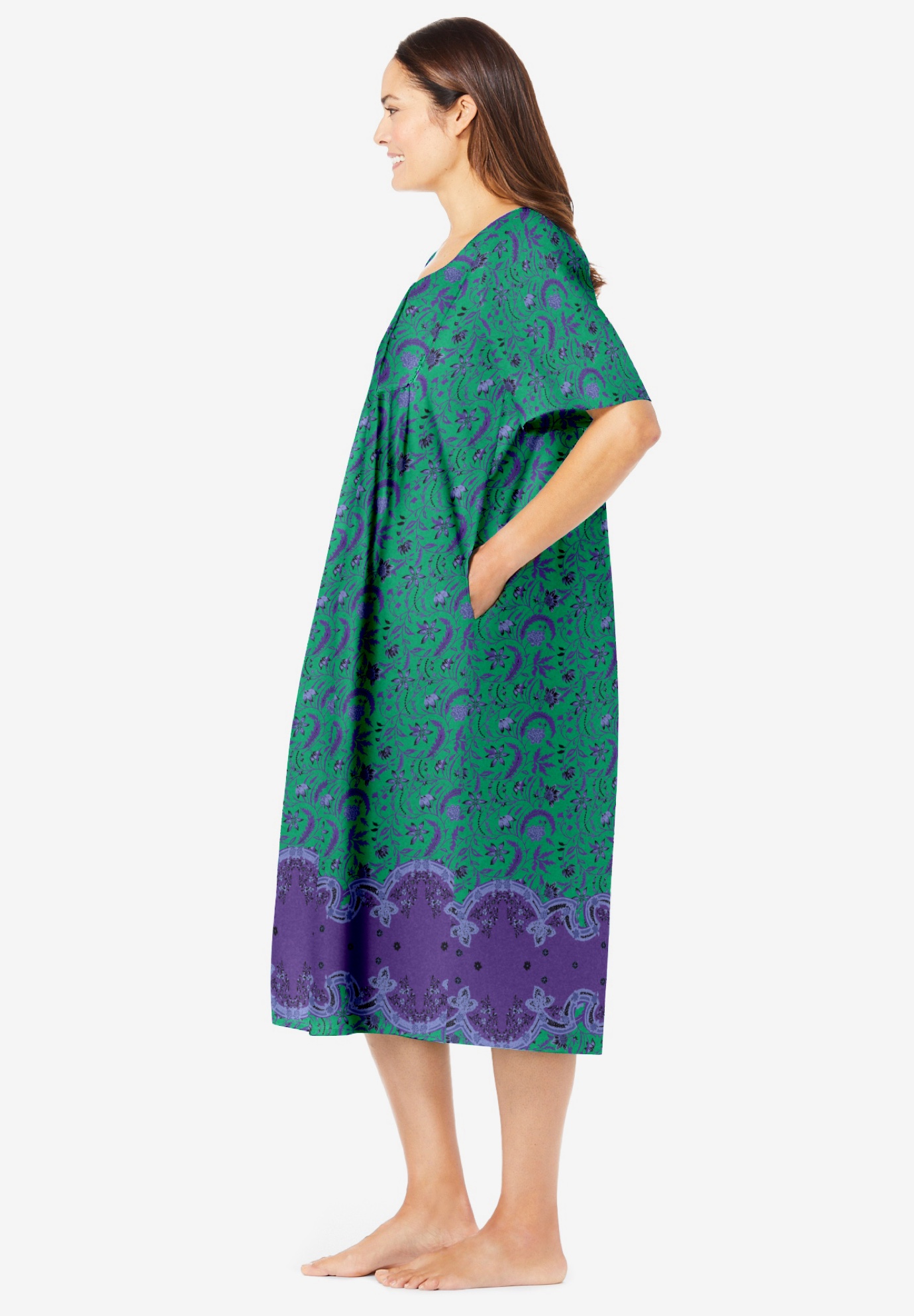 Only Necessities Plus Size Mixed Print Short Lounger - Picture 35 of 45