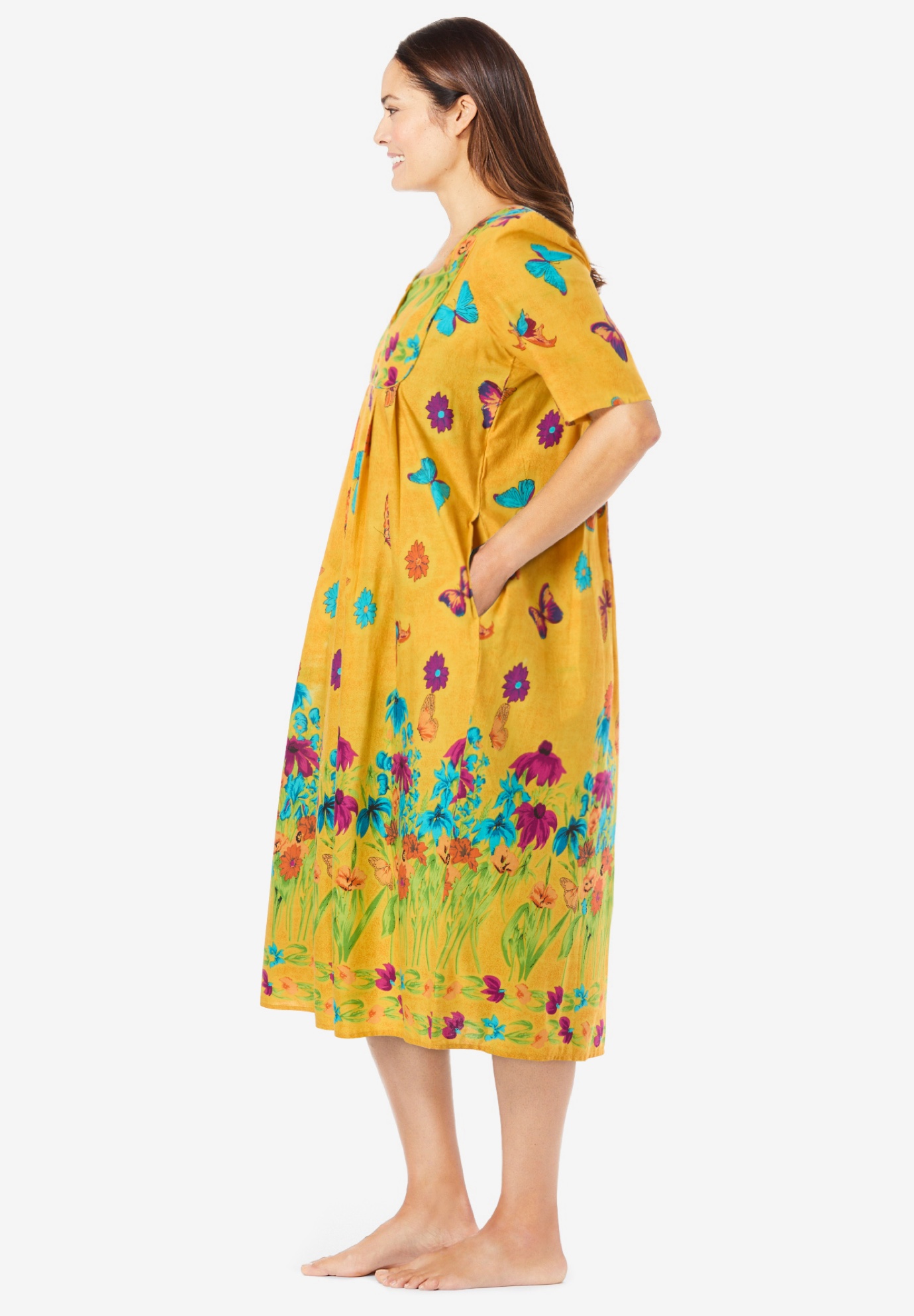 Only Necessities Plus Size Mixed Print Short Lounger - Picture 45 of 45