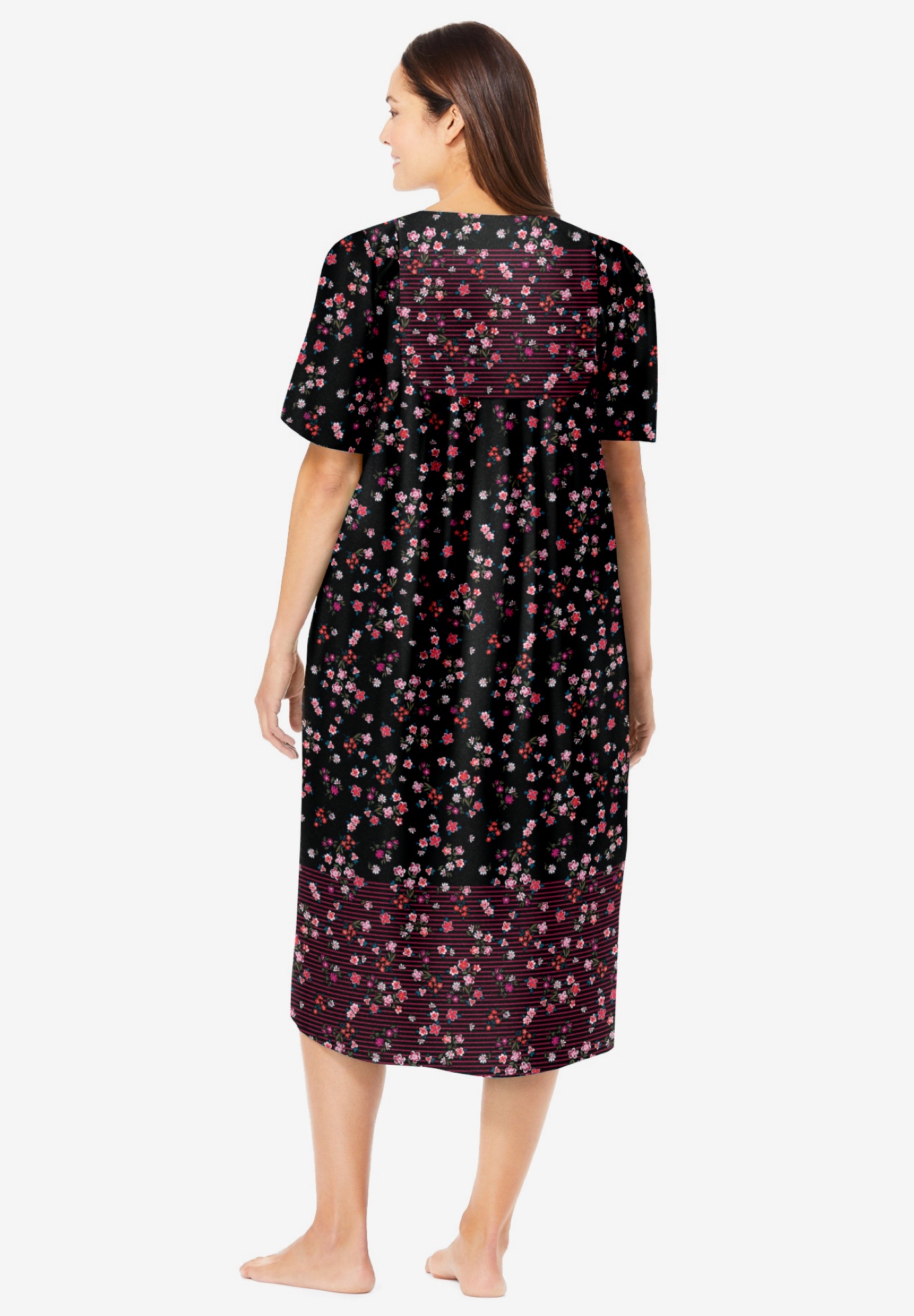 Only Necessities Plus Size Mixed Print Short Lounger - Picture 11 of 45