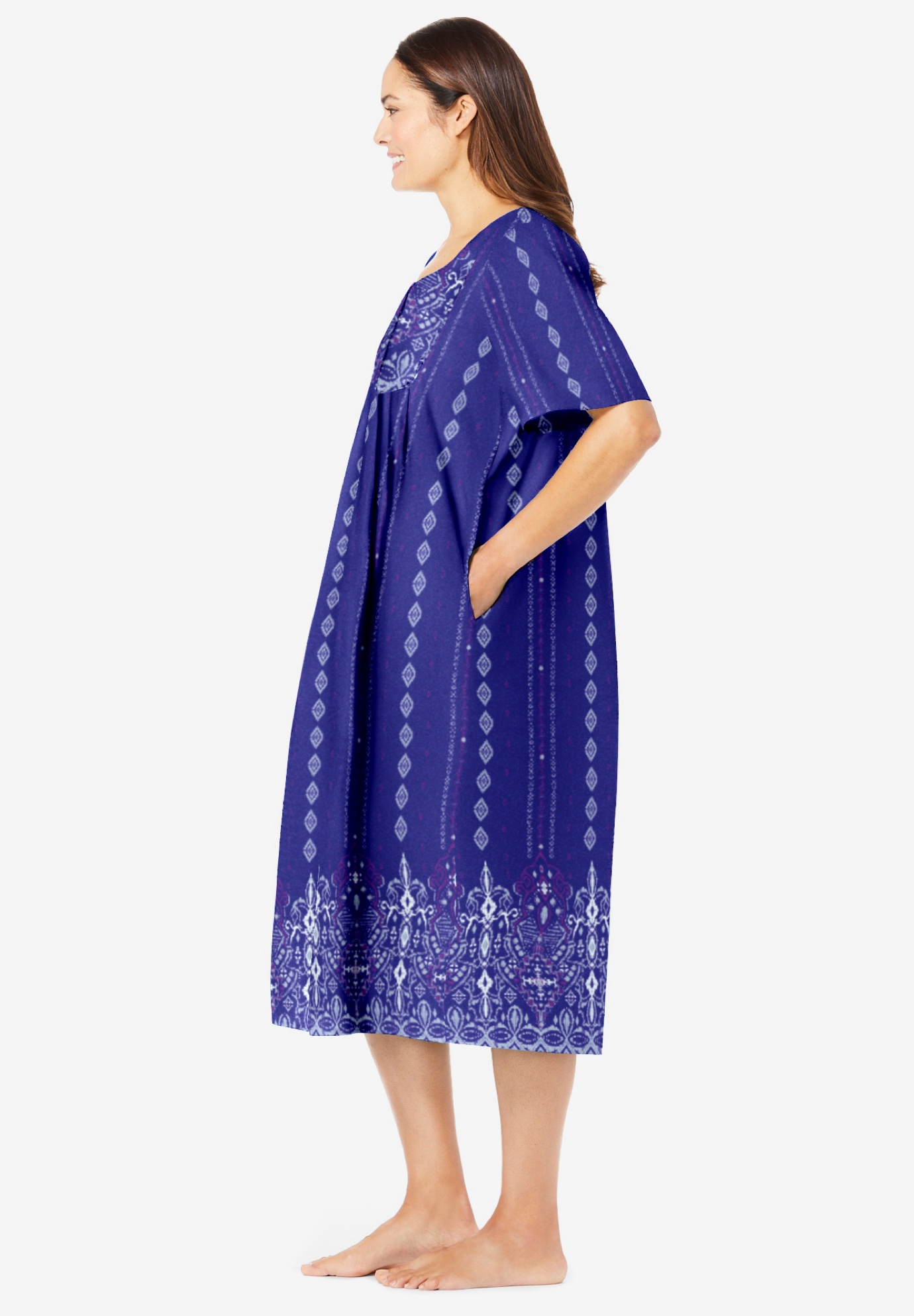 Only Necessities Plus Size Mixed Print Short Lounger - Picture 18 of 45