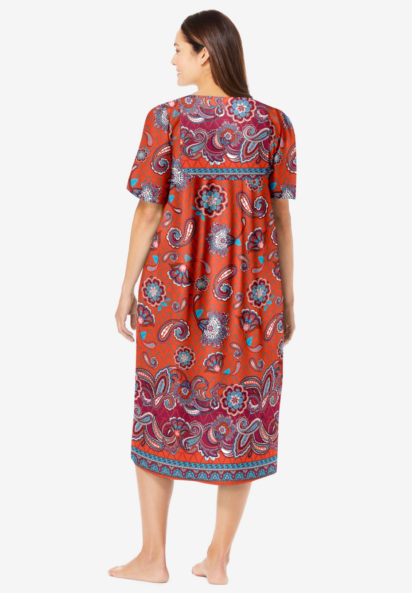 Only Necessities Plus Size Mixed Print Short Lounger - Picture 28 of 45