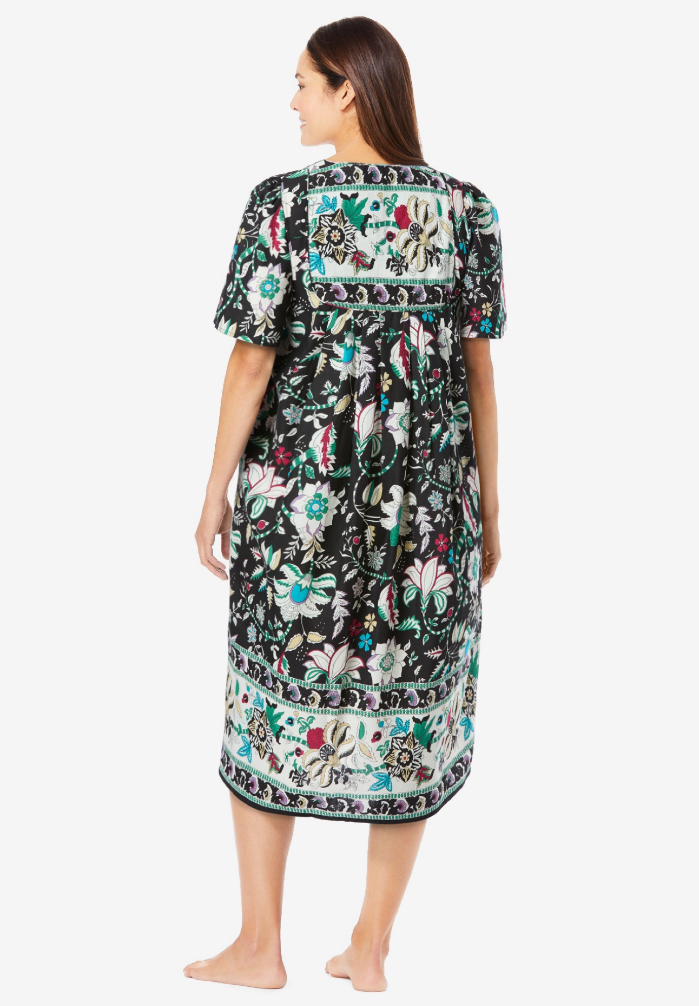 Only Necessities Plus Size Mixed Print Short Lounger - Picture 14 of 45