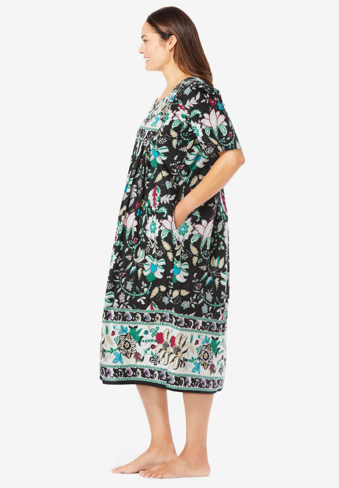 Only Necessities Plus Size Mixed Print Short Lounger - Picture 15 of 45