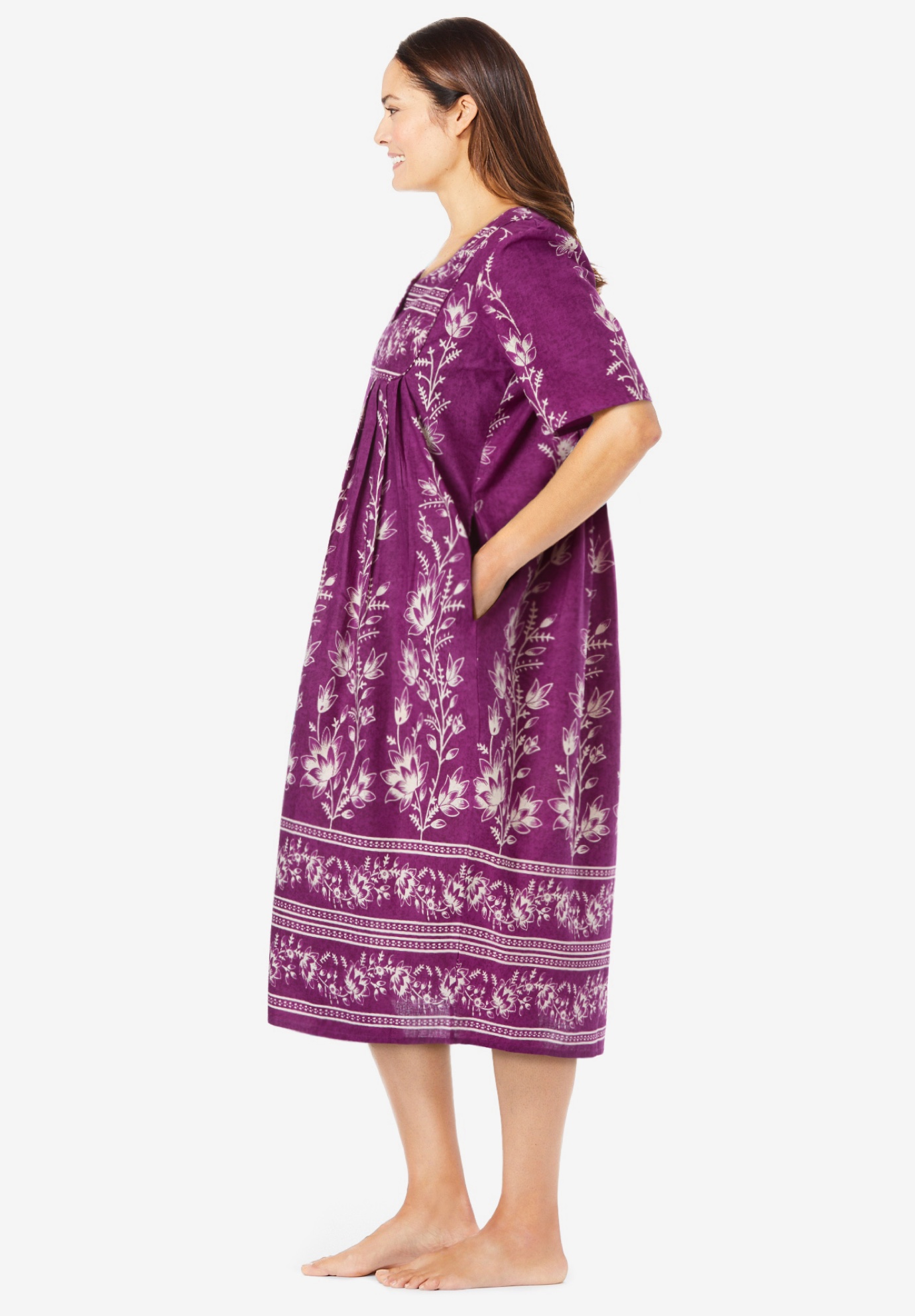 Only Necessities Plus Size Mixed Print Short Lounger - Picture 20 of 45