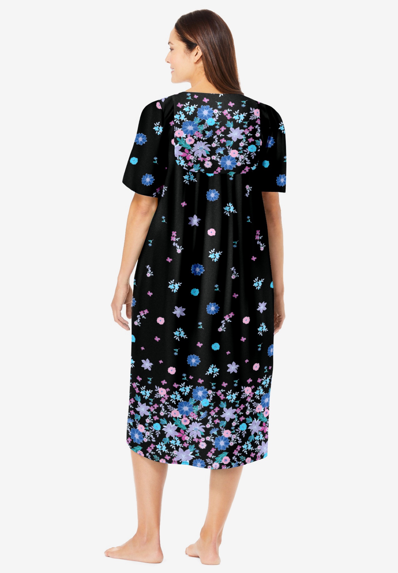 Only Necessities Plus Size Mixed Print Short Lounger - Picture 8 of 45