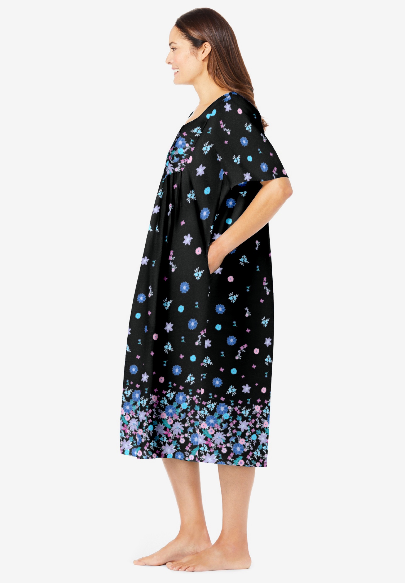 Only Necessities Plus Size Mixed Print Short Lounger - Picture 9 of 45