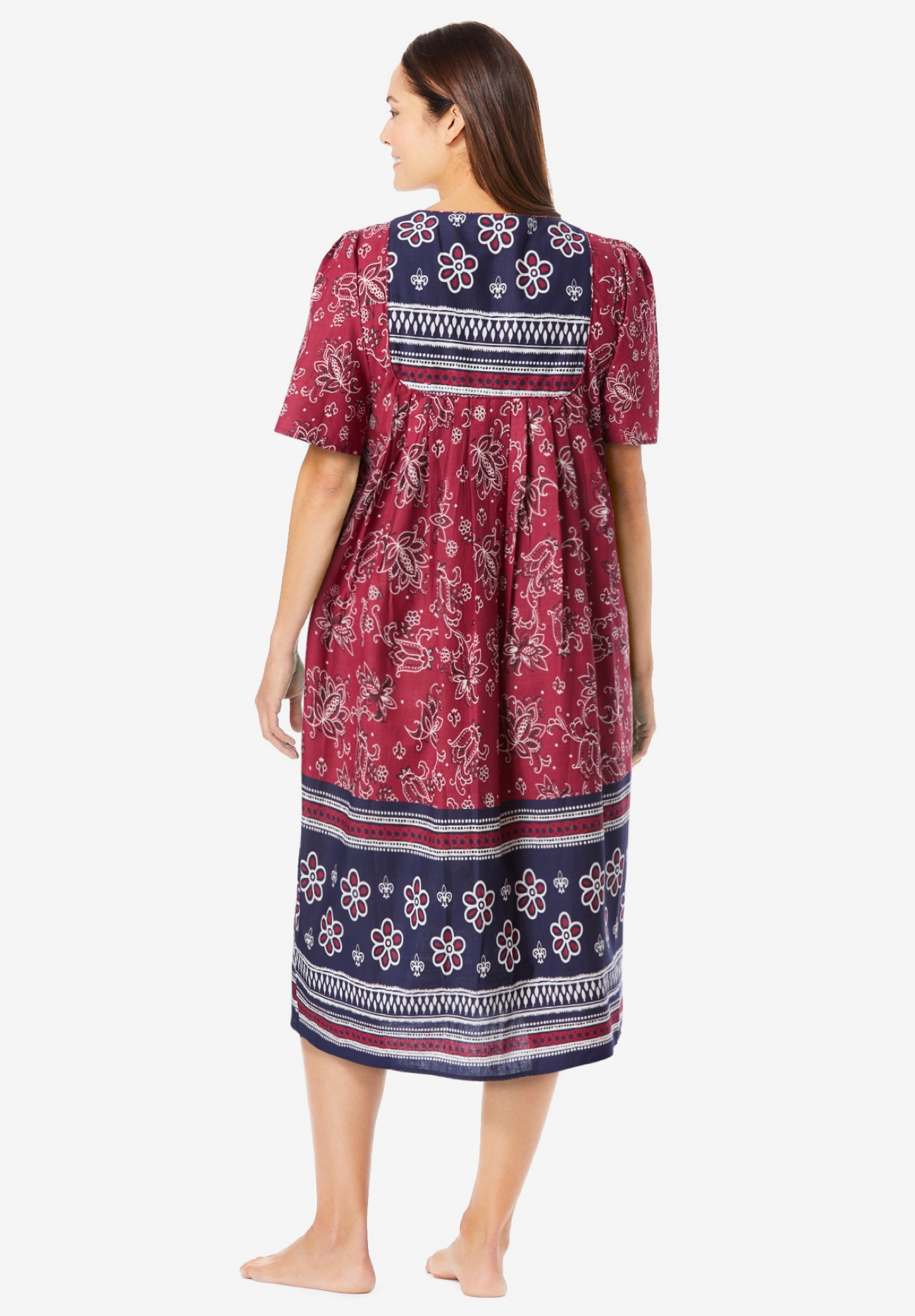 Only Necessities Plus Size Mixed Print Short Lounger - Picture 25 of 45