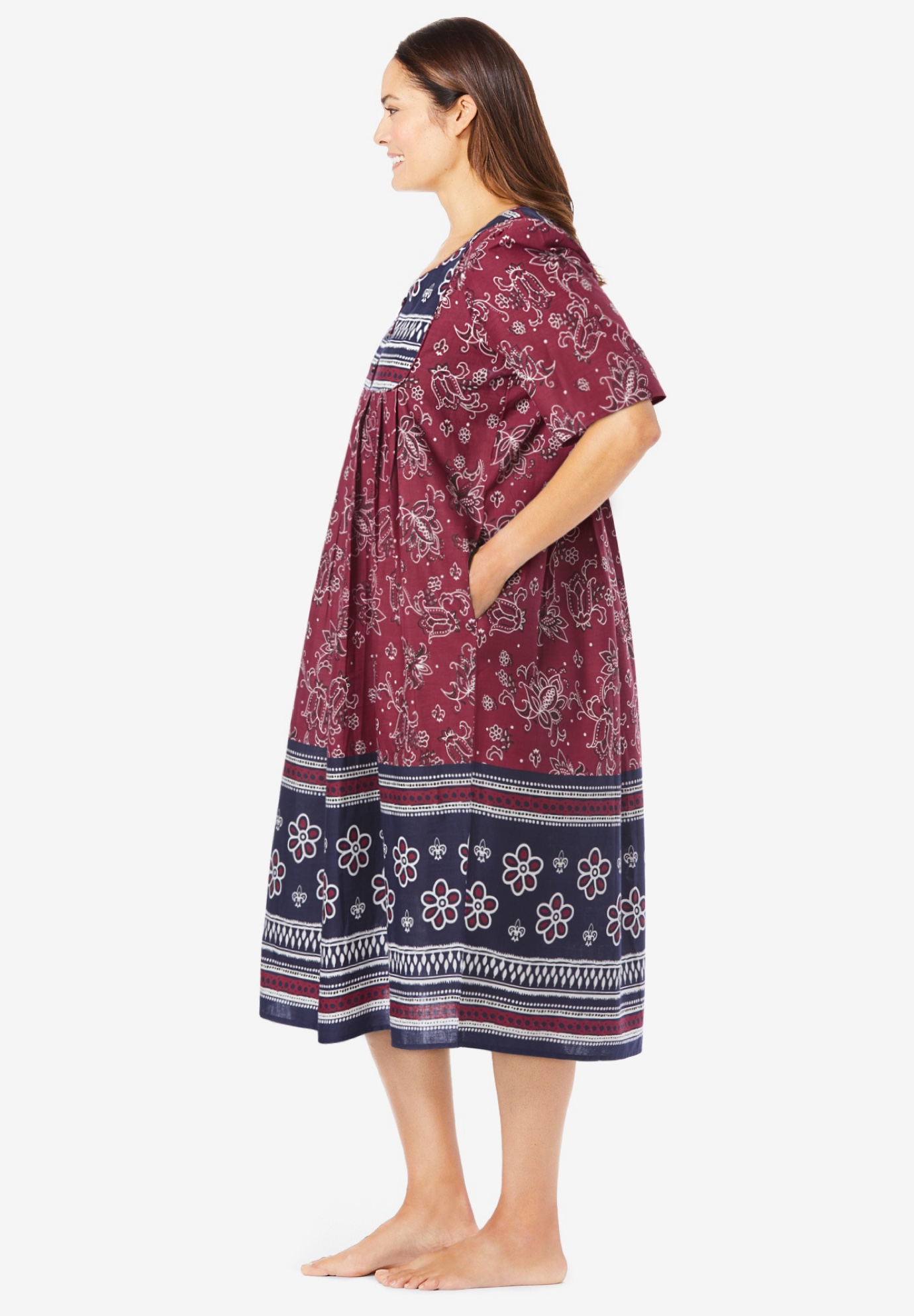 Only Necessities Plus Size Mixed Print Short Lounger - Picture 26 of 45