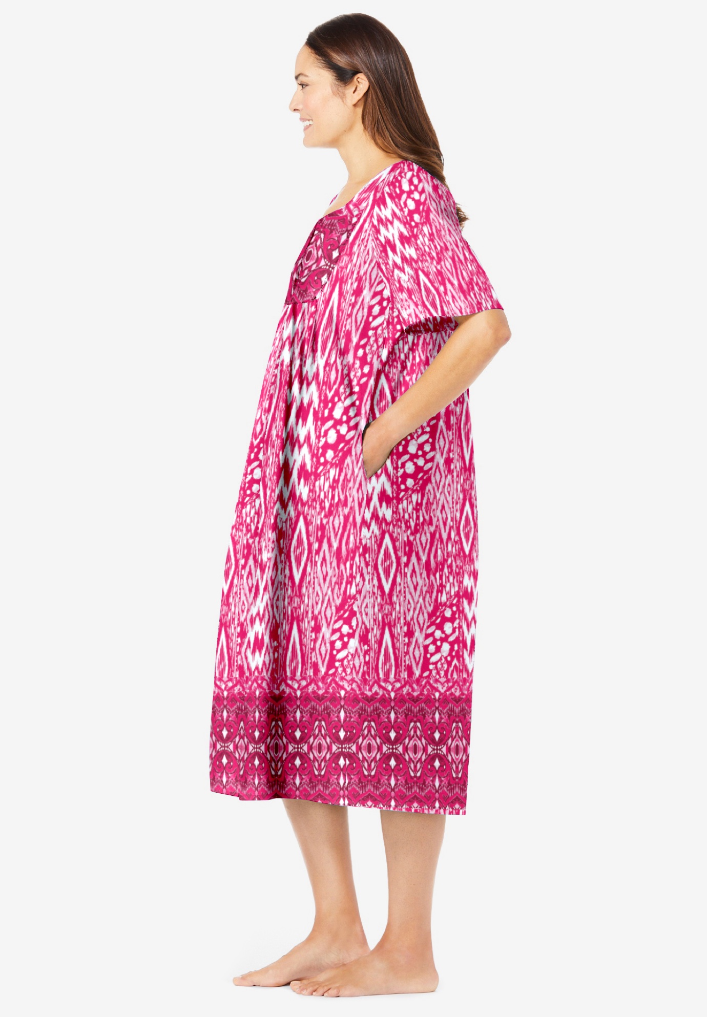 Only Necessities Plus Size Mixed Print Short Lounger - Picture 41 of 45