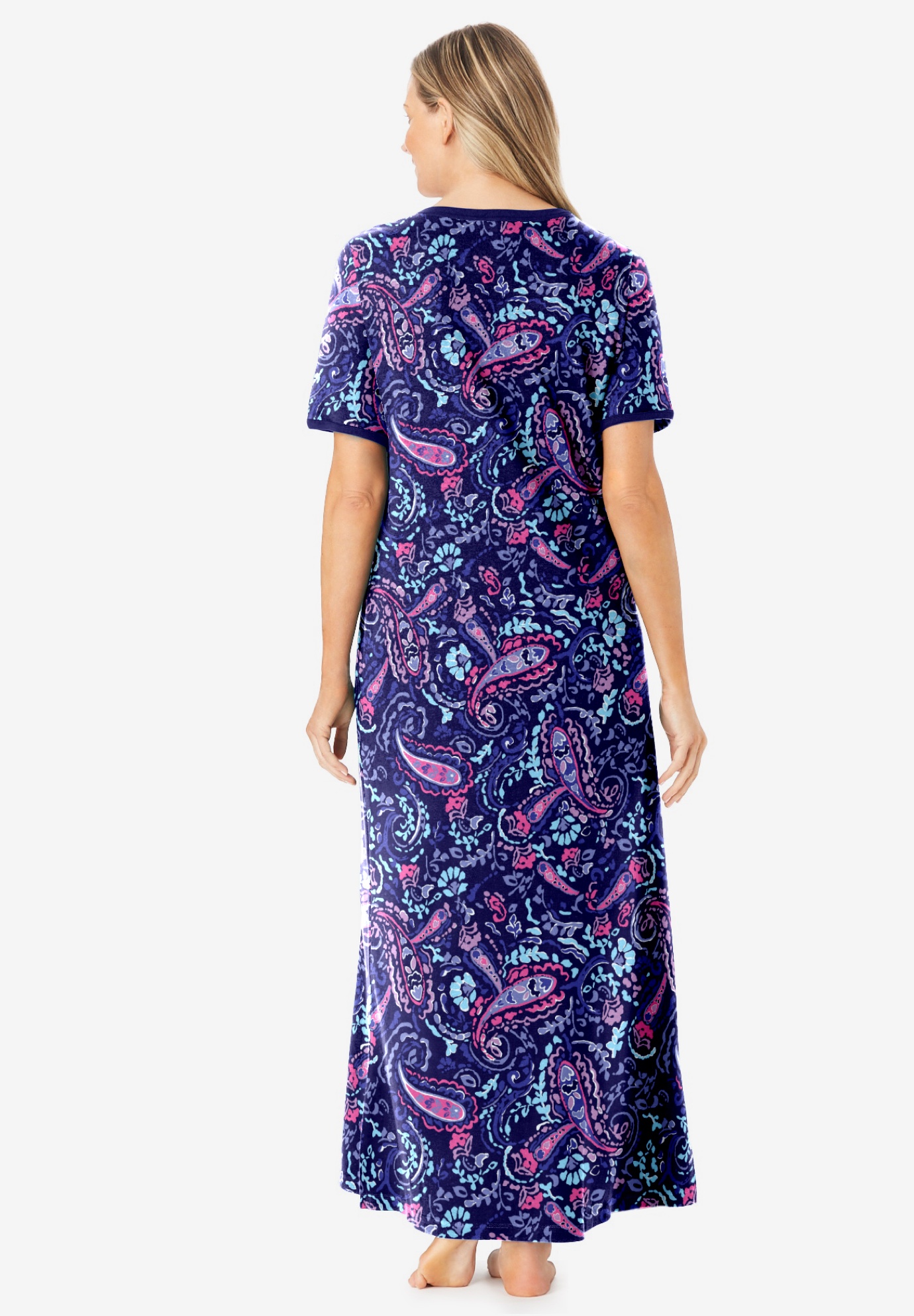 chinese dress ladies Loungees Border Print Cotton Lounge Dress/House Dress/Caftan main image 0