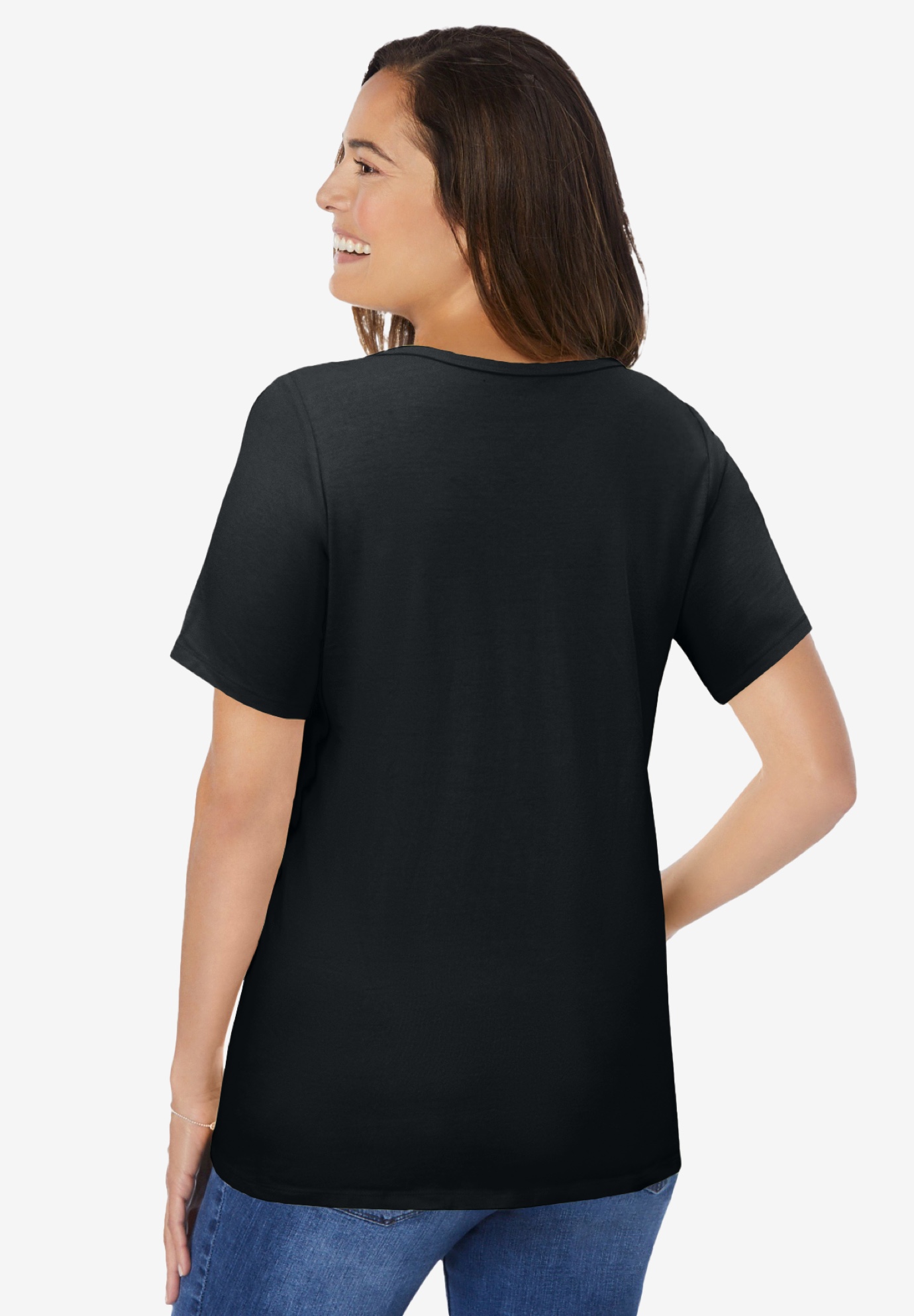 Woman Within Plus Size Ruffle Tee - Picture 10 of 23