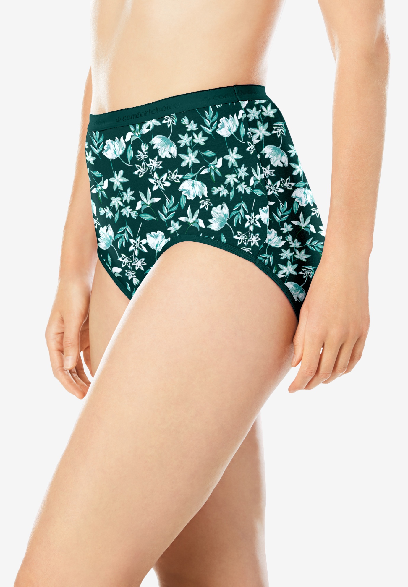 Comfort Choice Plus Size Full Coverage Stretch Cotton Brief 5-Pack - Picture 11 of 45