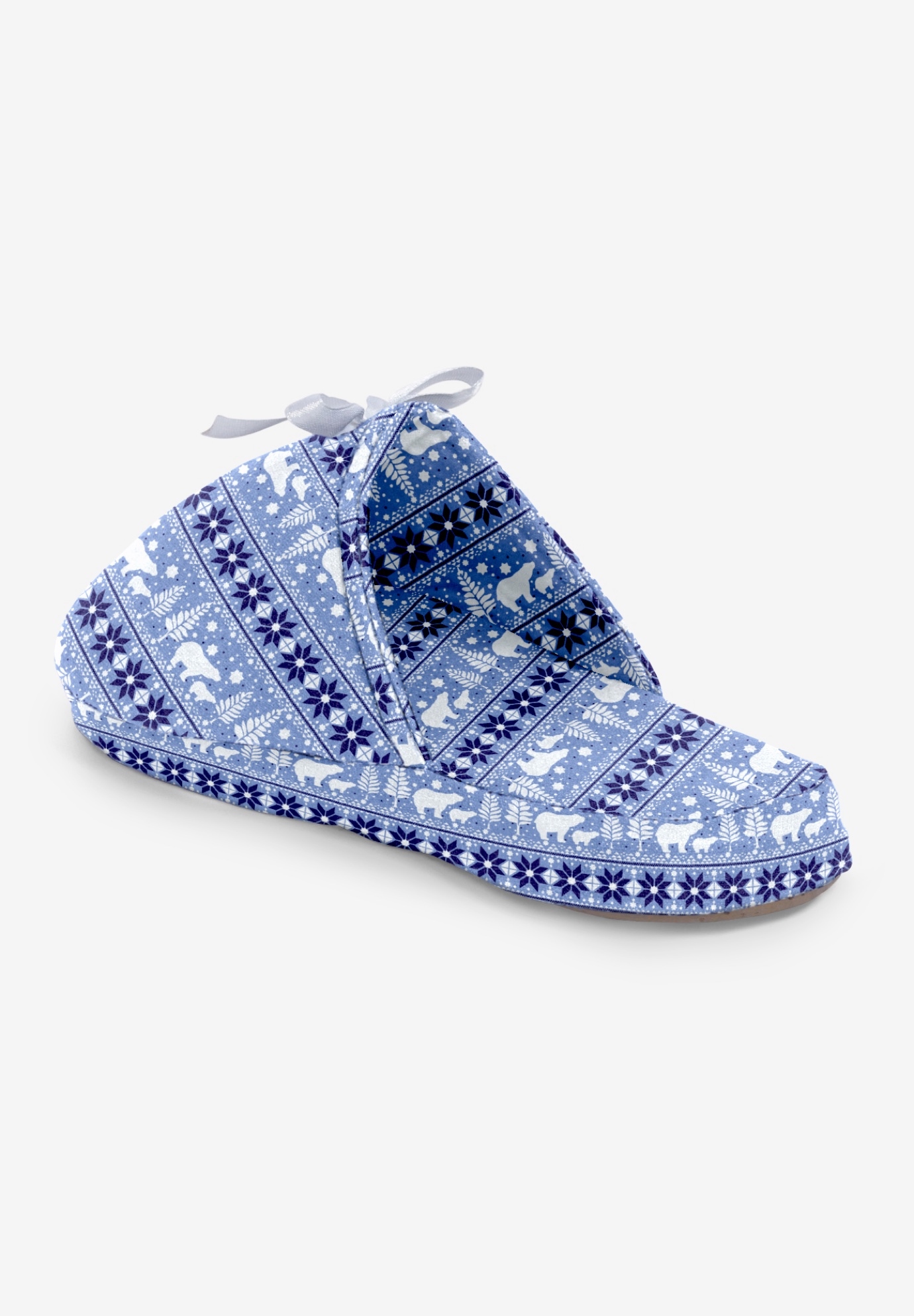 Dreams & Co. Plus Size Cotton Slipper.