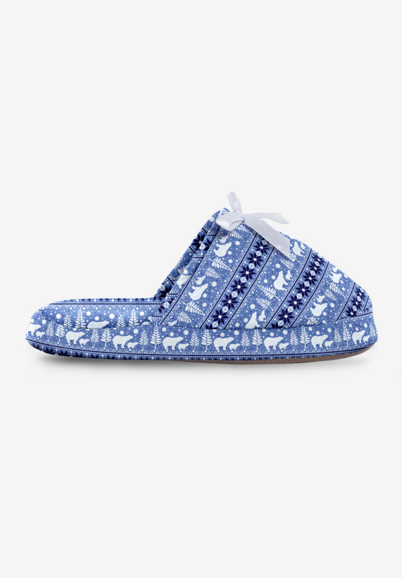 Dreams & Co. Plus Size Cotton Slipper.