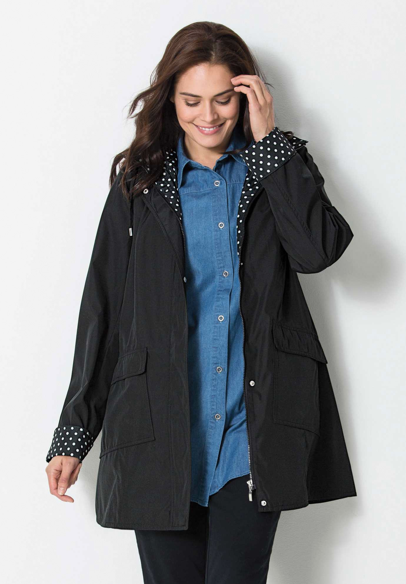 Woman Within Women's Plus Size Raincoat In New Short Length W/Fun Dot Trim eBay