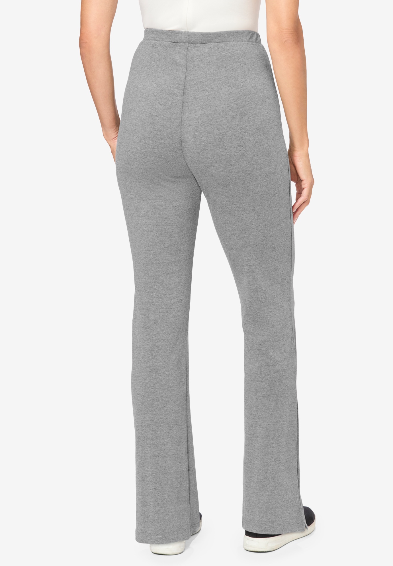 Woman Within Plus Size Stretch-Cotton Knit Pull-On Bootcut Leggings - Picture 39 of 58