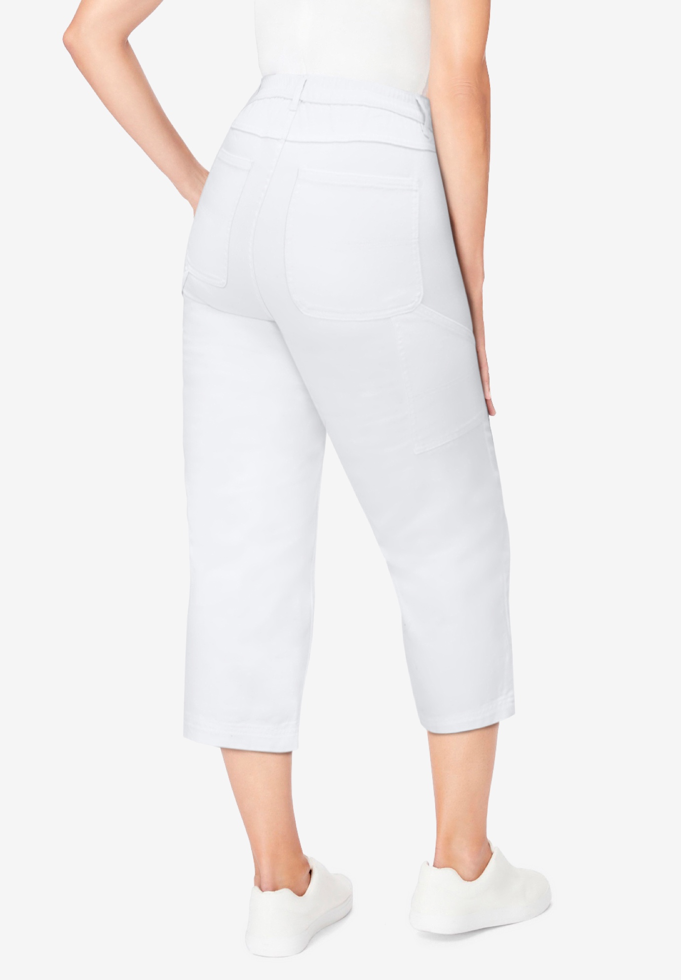 Woman Within Plus Size Carpenter Denim Capri - Picture 17 of 18