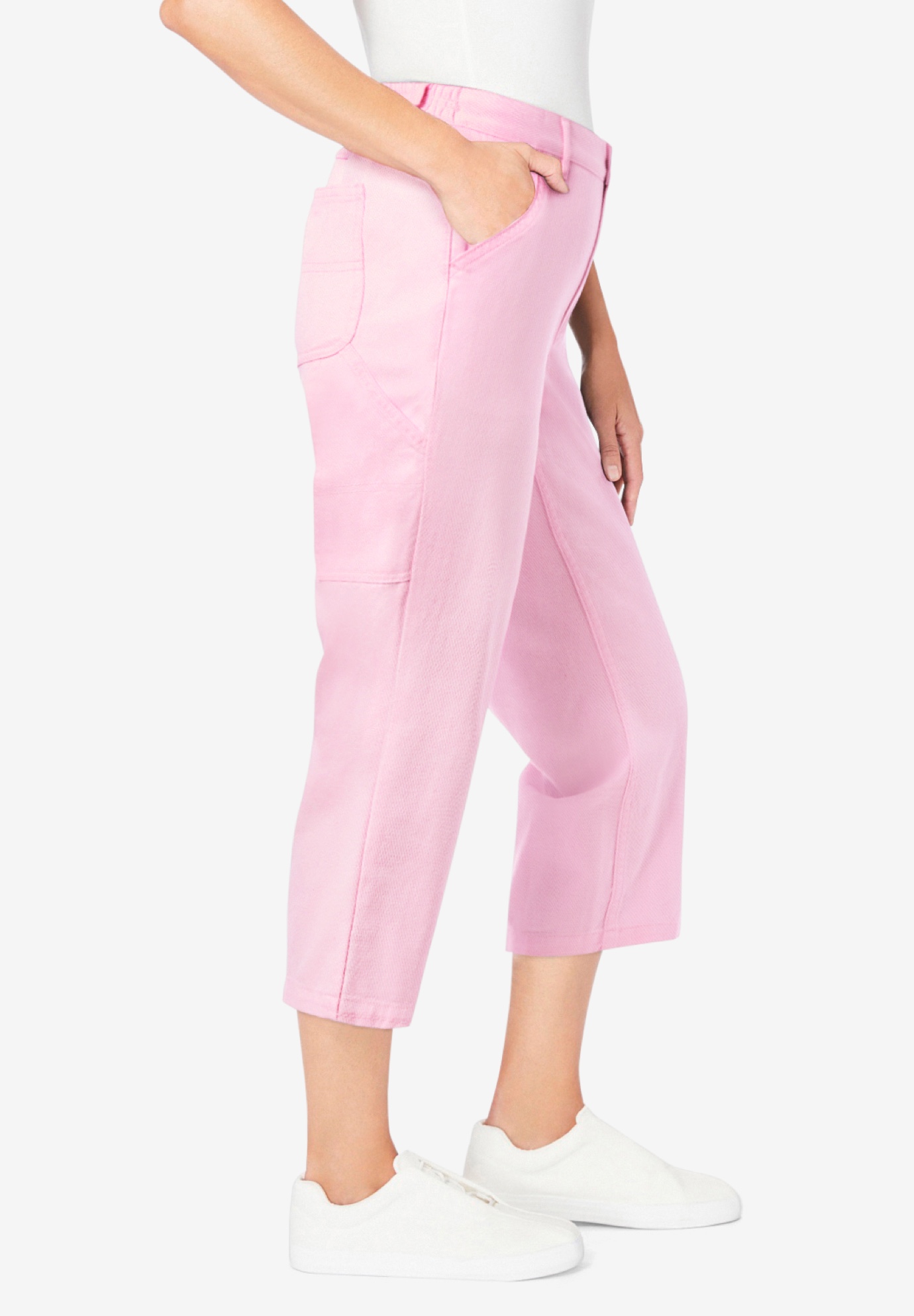 Woman Within Plus Size Carpenter Denim Capri - Picture 16 of 18