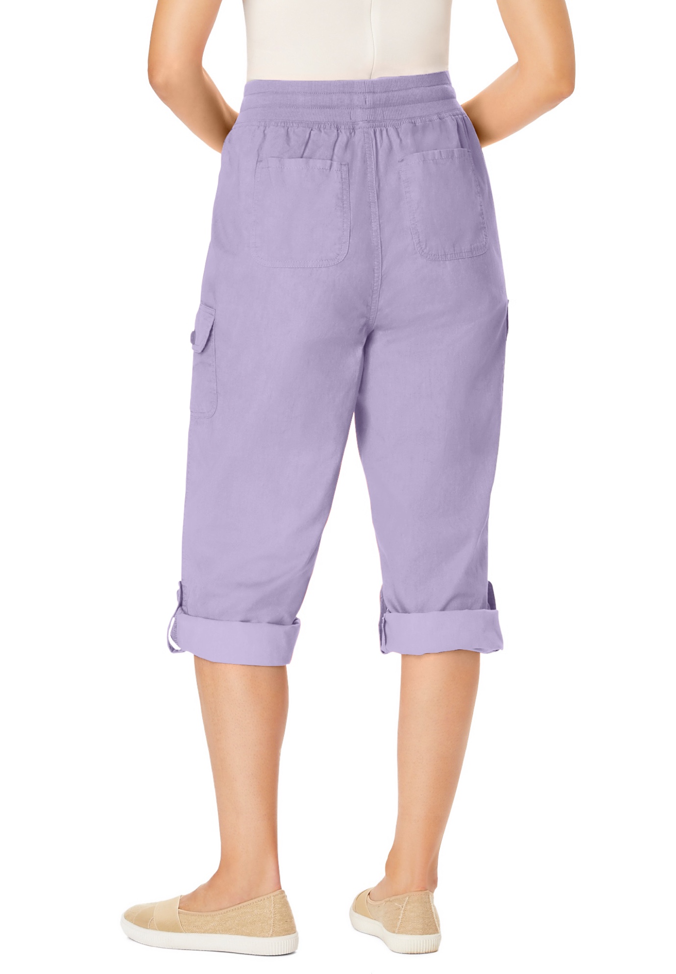 Woman Within Plus Size Convertible Length Cargo Capri/Bermuda - Picture 79 of 97