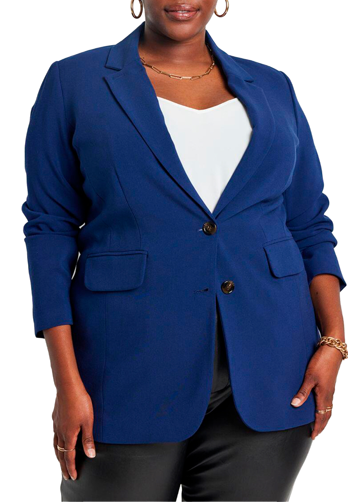 Eloquii Women's Plus Size The 365 Suit Long Tailored Blazer