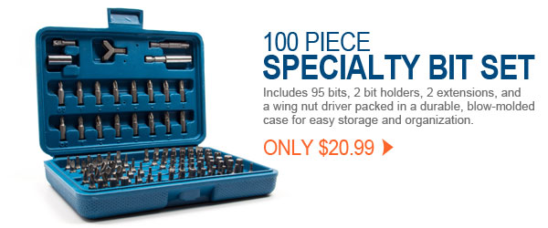 100 Piece Specialty Bit Set SHIPS FREE