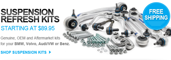 Suspension refresh kits starting at $89.95 with free shipping