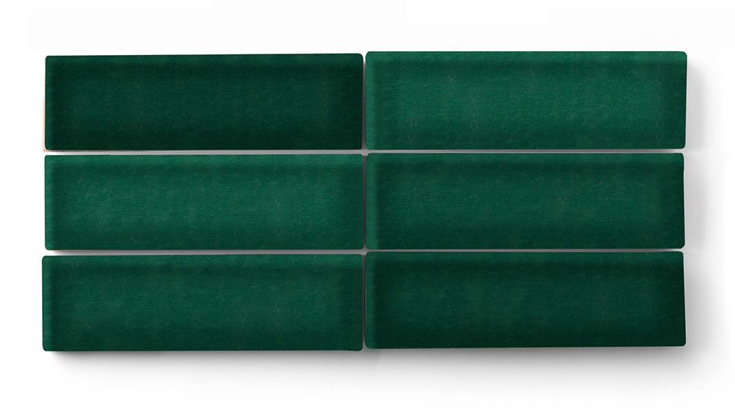 3 x 9 Green Fireclay Tile