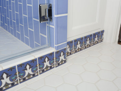 Fireclay Feature: Paul Burns' Blue + White Shower Refresh