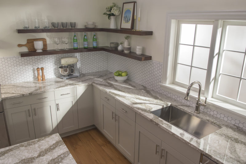 Cambria Quartz's Winning Kitchen Install Fireclay Tile