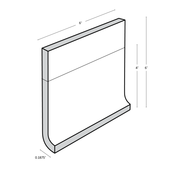 Cove Base Fireclay Tile
