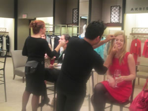 Guests get a mini make-over while at the Neiman Marcus "Celebration of Inaugural Style" event Monday night in Washington, D.C. (Photo: Patra Wroten) 2012_12_socialstudies