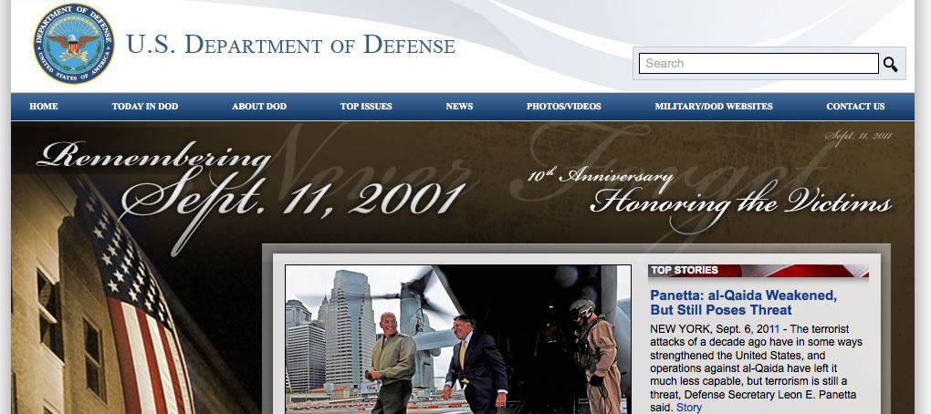 DoD Web Page Commemorates 9/11 Anniversary 2011_09_dod911