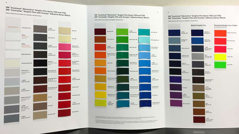 130m Color 3m Color Chart Wrap 'N Graphics Vinyl Color Chart