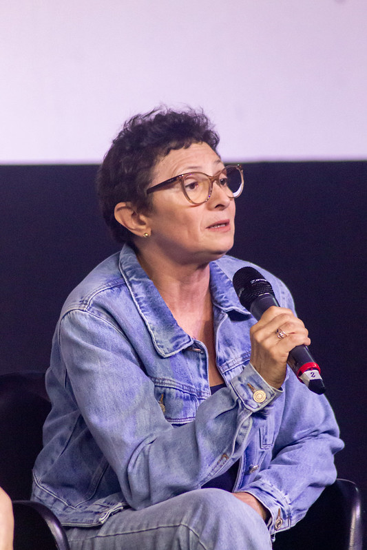 Marcélia Cartaxo no debate sobre o filme Lispectorante realizado no Cine Odeon - CCLSR - Foto: Dionisio