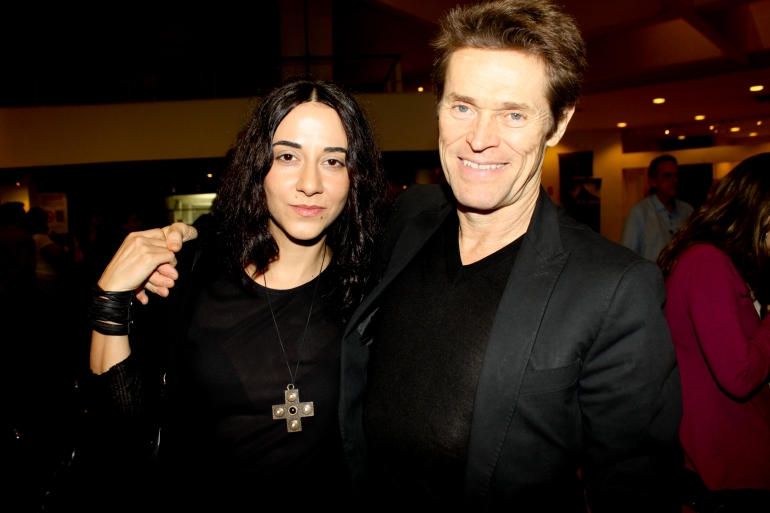 O ator Willem Dafoe e a diretora Giada Colagrande na sessão do filme Uma Mulher no Estação NET Rio — Foto André Henrique Oliveira/Festival do Rio