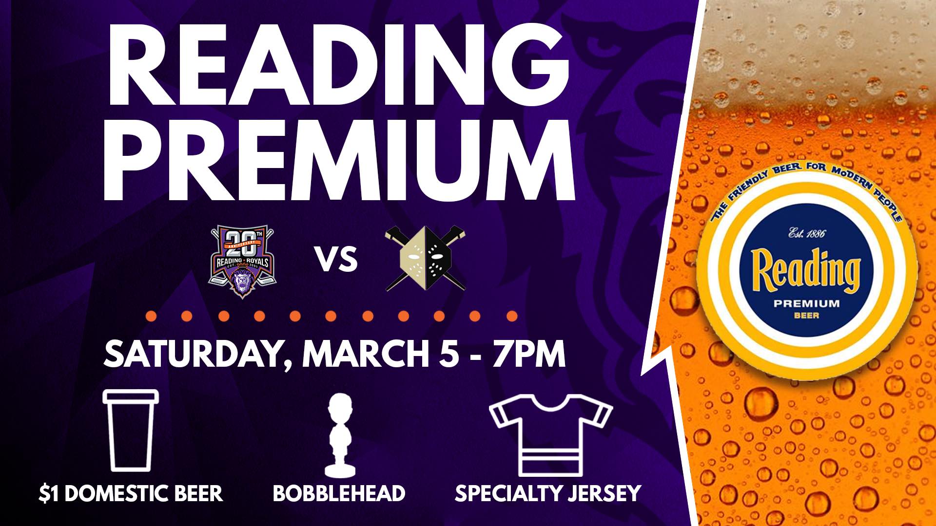 Reading Royals vs. Wheeling Nailers Single Game Tickets