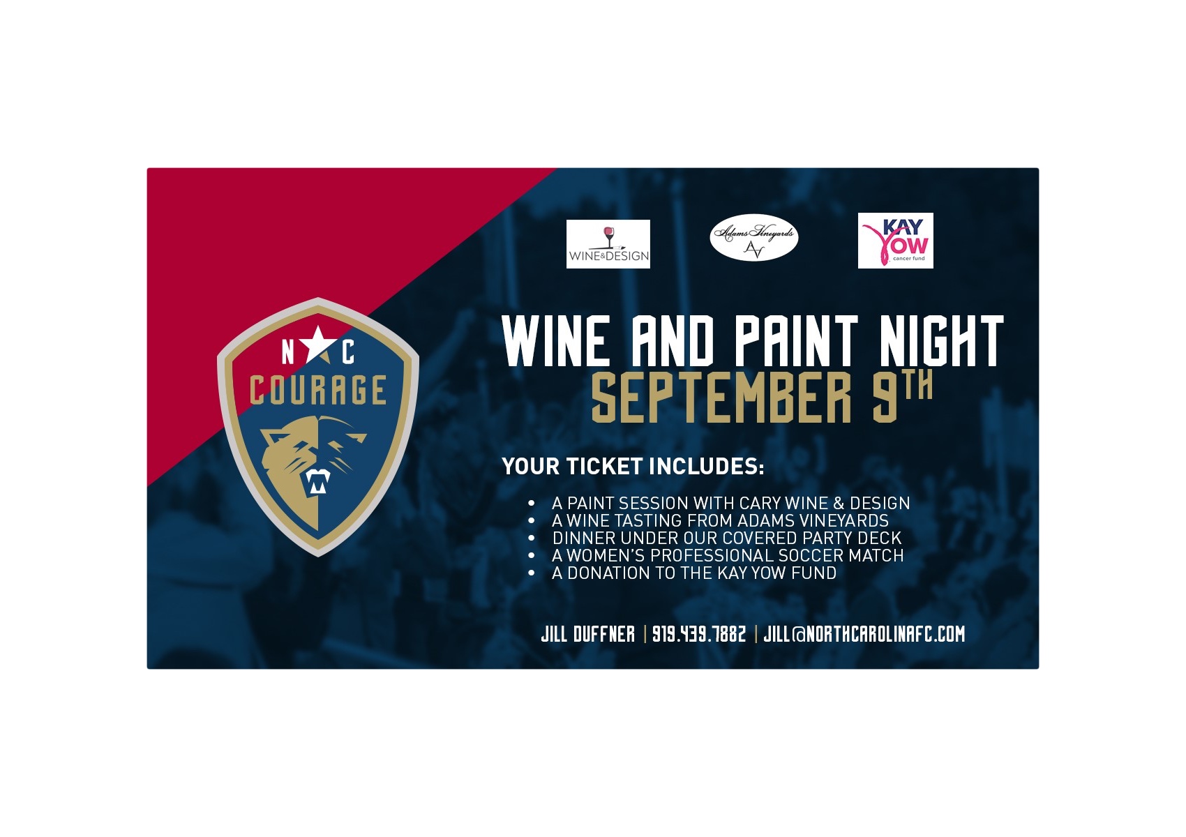Wine & Paint Night NC Courage vs. Houston Dash