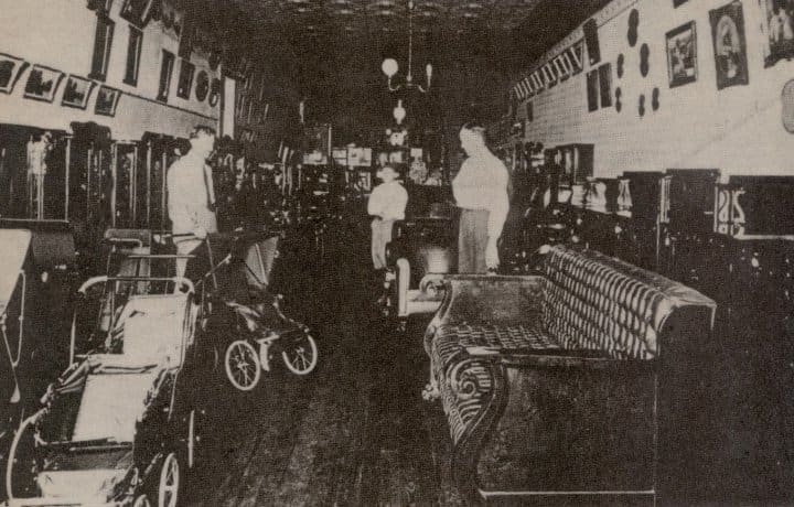 Inside view of the second Orrville store (now Johnson Hardware).