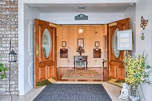 Beck Funeral Home entrance lobby