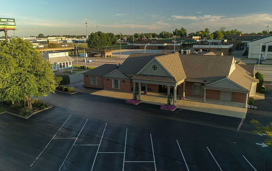 Aerial View of Funeral Home