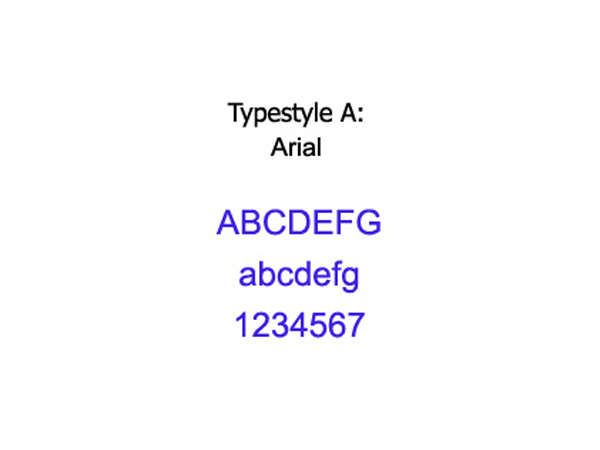 Typestyle A - Arial