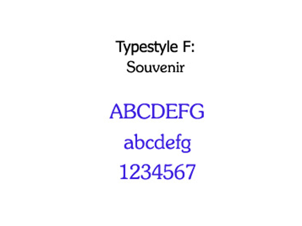 Typestyle F - Souvenir