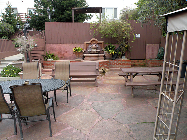 Outdoor Reception Area outside North and South Chapels