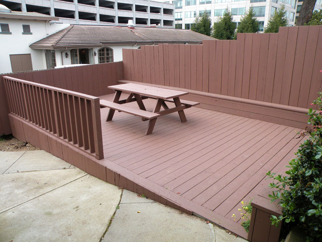 Outdoor Deck Facing Funeral Home