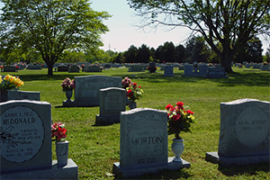 Gravestones at Riverview Memorial Gardens