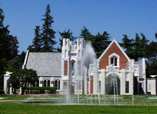 Tower Chapel Outside Fountain