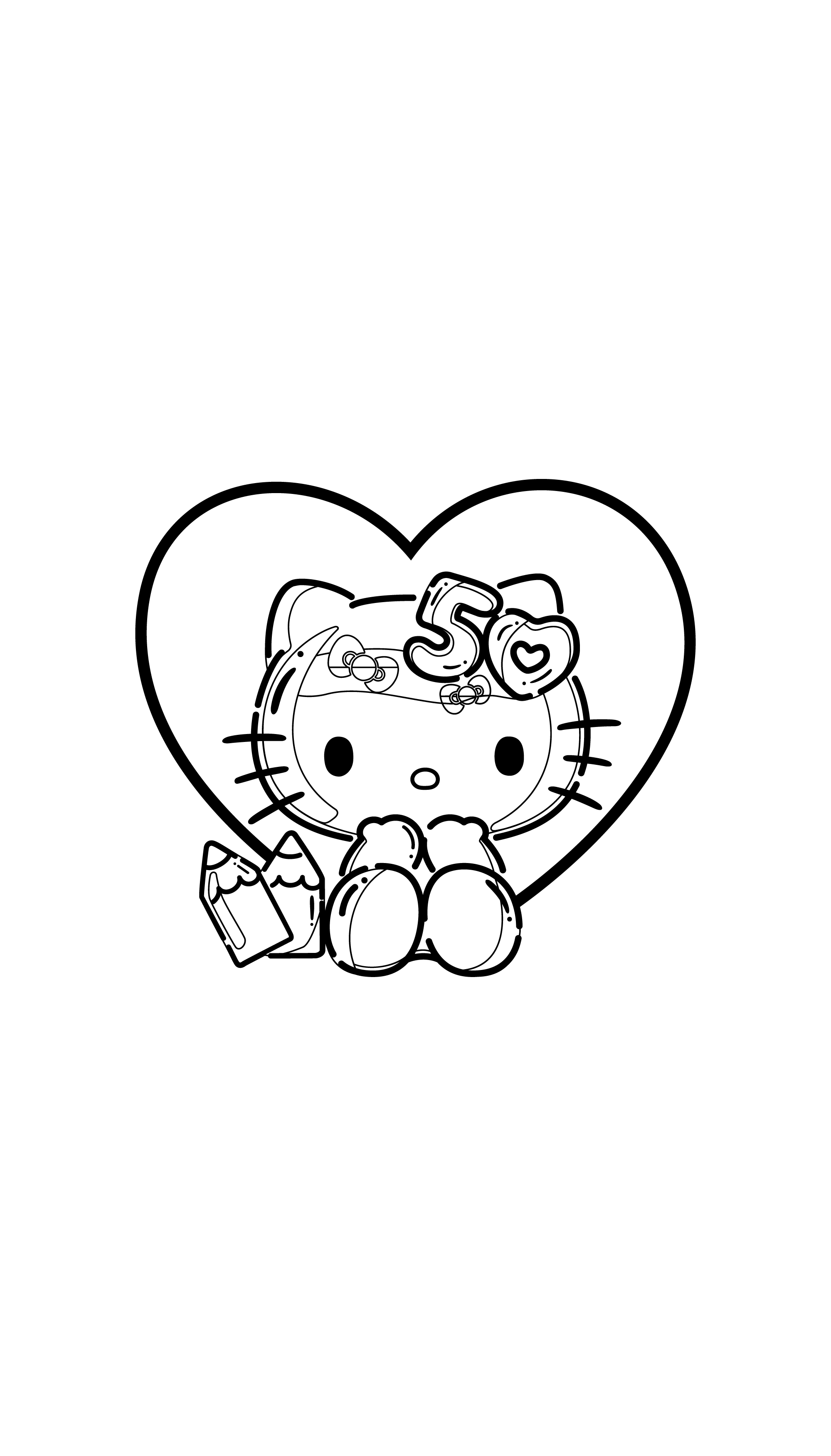 Hello Kitty with Pencil (Glitter)