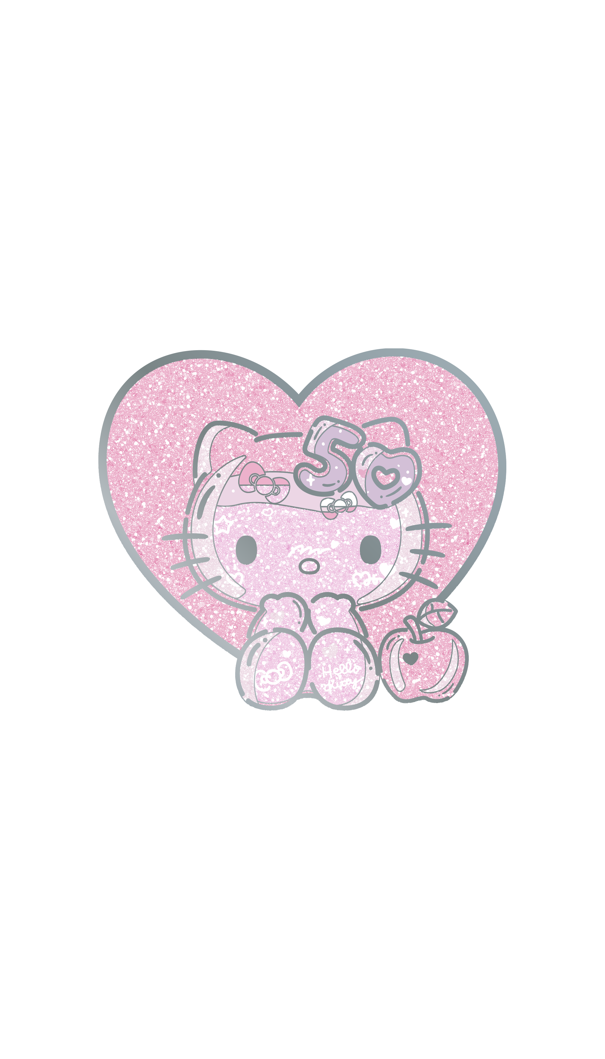 Hello Kitty with Apple (Glitter)