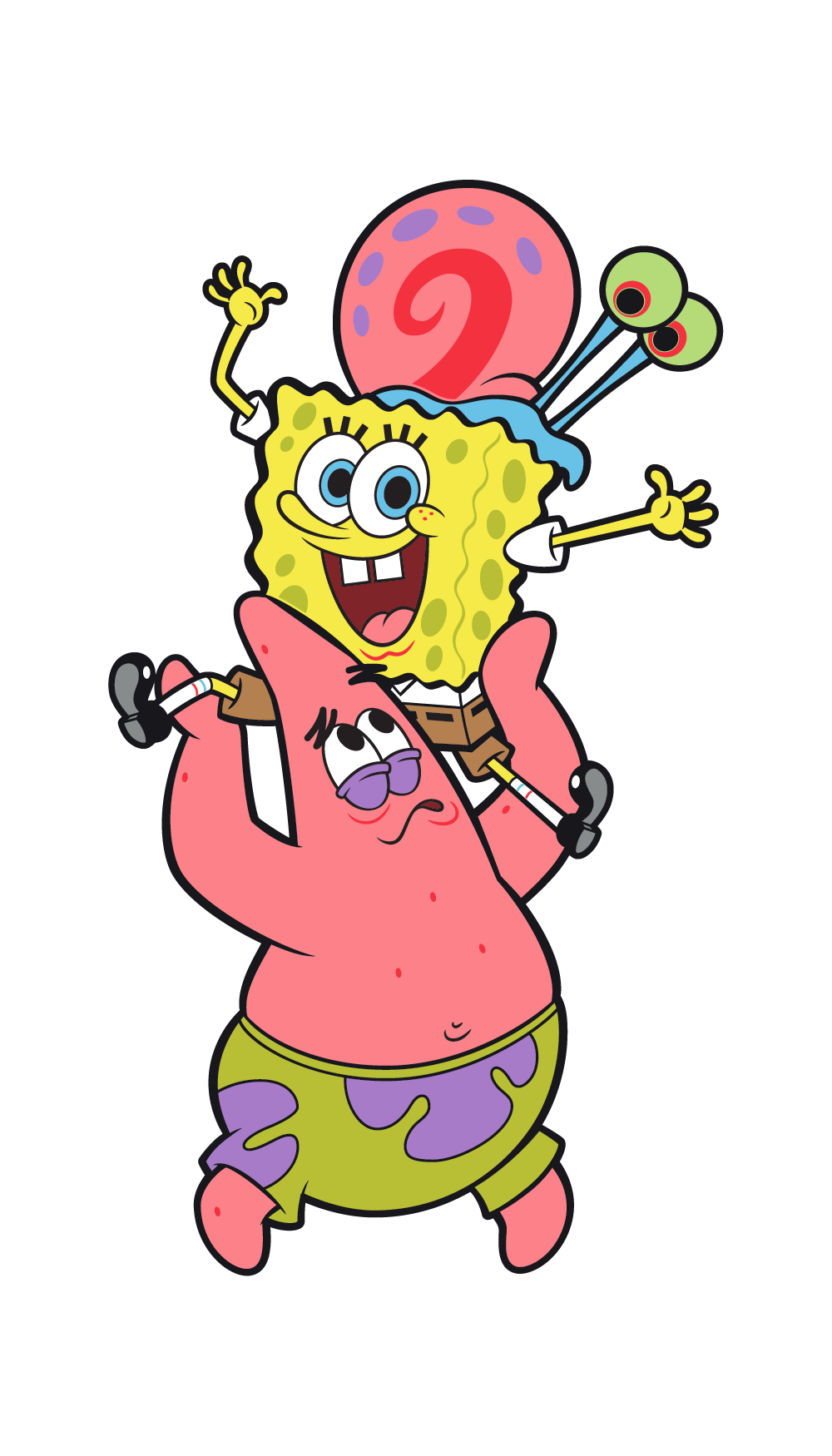 SpongeBob, Patrick, and Gary