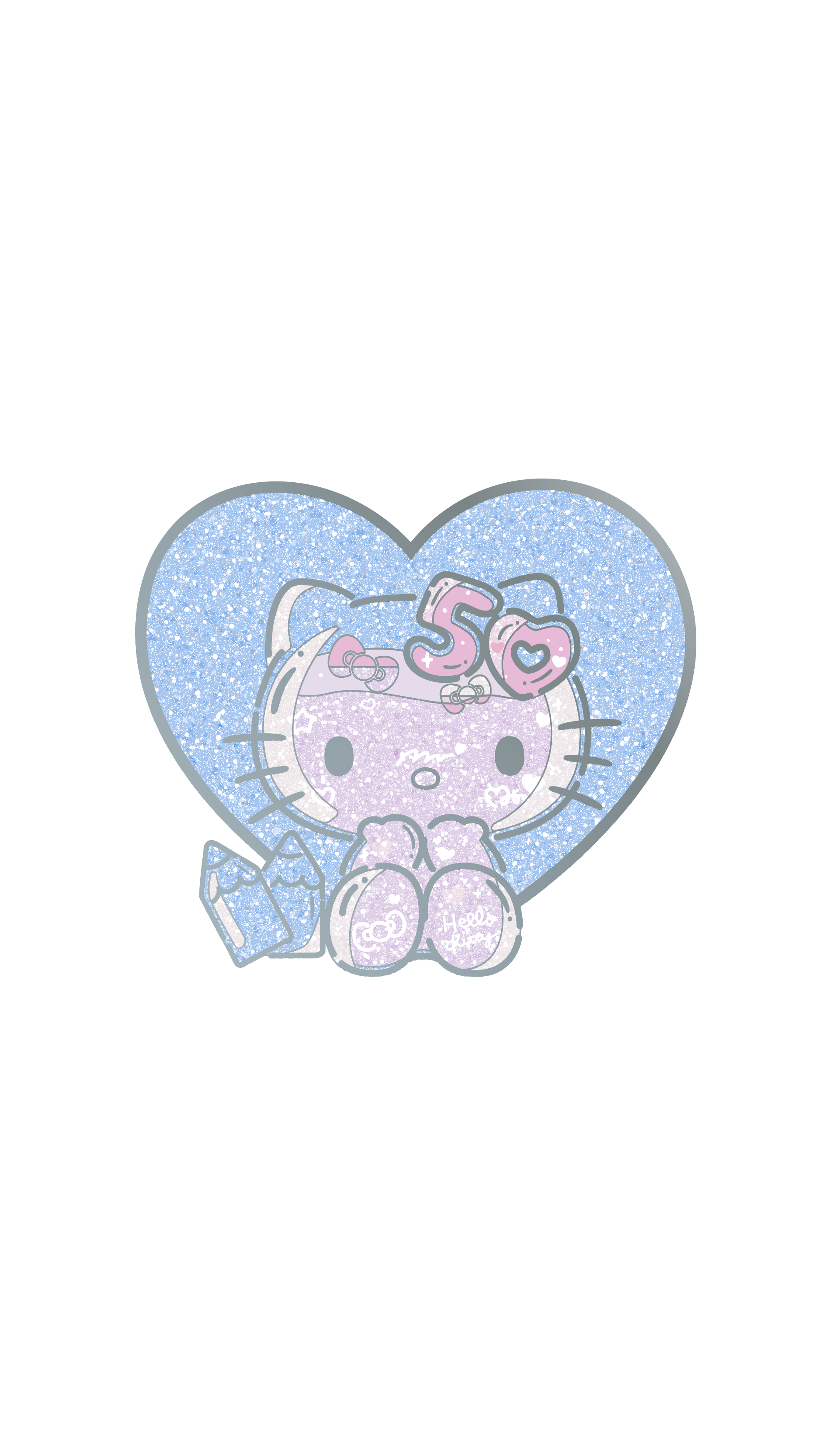 Hello Kitty with Pencil (Glitter)